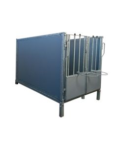 KALVERBOX MOBIEL XXL KUNSTSTOF 100 X 150 CM Zonder dak, met stro-kering en emmerbeugel