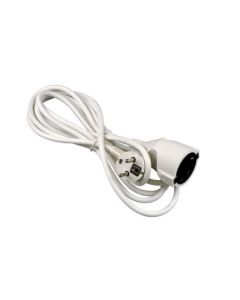 VERLENGSNOER WIT 3 X 1½ + RANDAARDE 10 METER