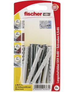 FISCHER KOZIJNPLUG SXS 6 X 60 K 8 STUKS