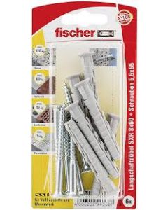 FISCHER KOZIJNPLUG SXS 8 X 60 K 6 STUKS