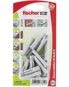 FISCHER UNIVERSELE PLUG UX 6 X 35 RK 20 STUKS