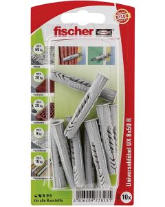 FISCHER UNIVERSELE PLUG UX 8 X 50 RK 10 STUKS