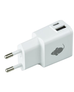 GREENMOUSE OPLADER USB CA DUO 2.4 A WIT