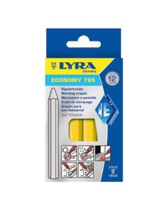 LYRA MERKKRIJT GEEL 12 STUKS