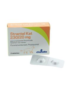 STRANTEL WORMTABLET KAT 230/20  2 STUKS