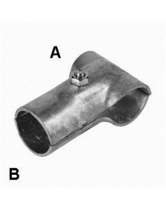T-KLEM GEGALVANISEERD 1½" X 2"   2 DELIG