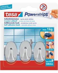 TESA POWERSTRIPS CHROOM 3 STUKS