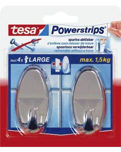 TESA POWERSTRIPS CHROOM 2 STUKS