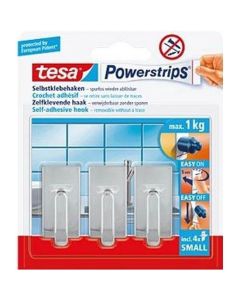 TESA POWERSTRIPS CHROOM 3 STUKS