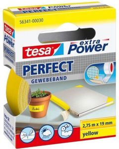 TESA TEXTIELTAPE GEEL 19 MM X 2,75 METER