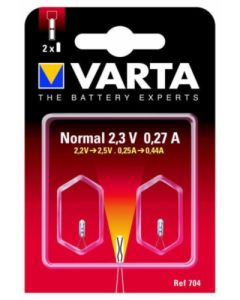 VARTA GLOEILAMPJES 2 STUKS 704