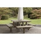 PICKNICKTAFEL VIERKANT 195 X 195 CM 45 MM DIK