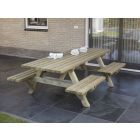 PICKNICKTAFEL 160 X 230 CM 45 MM DIK OPEN ZITTING